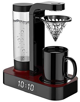 Coffee Maker With Timer, Independent Water Tank Automatic Household Tea Machine Ceramic Cup Sharing Hand Coffee Machine (Red)