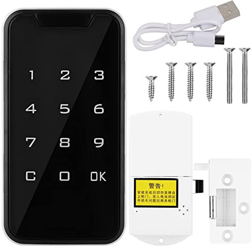 Cerradura electrónica de gabinete y cajones, pantalla táctil, cerradura inteligente con contraseña digital, código electrónico para armarios