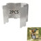 CZNBZIU 2 Pare-Vent Pliable Aluminium,Plaques Camping Plein Air Pare-Brise, Ultra Iéger Portable Cuisinière Pour Rechaud De Camping, Pique-Nique Cuisinière À Gaz Etc