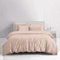 FIREYA Premium Bettwäsche 220x240-100% Baumwolle Satin - ÖKO-Tex Zertifiziert - Bettbezug-Set Decke Kissen Bezug Cover Bett Deckenbezug Bedding Duvet Weich Einfarbig Pink Beige