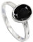 JEWELFORCE 925 Sterling Silber Schwarzer Onyx Edelstein Ring Herren Damen Stein Band Ring Alle Größen Ring Handgefertigter Schmuck JSR-1078AE_66 (21.0)