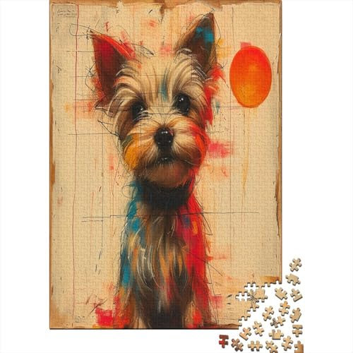 Yorkshire Terrier Jigsaw Puzzles for Adults 1000 Piece Jigsaw Puzzles for Adults Kids Learning Educational Toys Family Games Christmas Birthday GiftsPremium & Durable for Stress Relief 1000pcs (75x50c