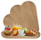 SUPAWAY 4 Pcs Ovale Holz Serviertablett Holztablett aus Akazienholz Deko-Tablett Unikat Klein Holz-Tablett zum Dessert Snack Kleinigkeite Holztablett für Heimdekoration Café Bar Restaurant, 30x12x2 cm