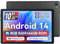 Ainmel Android 14 Tablet, 10 Zoll Tablet Octa-Core, 8GB RAM 64GB ROM 1TB TF Expansion, 1280x800 HD IPS WiFi 6 / BT 5.3 / Widevine L1 / 5000 mAh/Dual Kamera/Face ID Tablets PC, Schwarz
