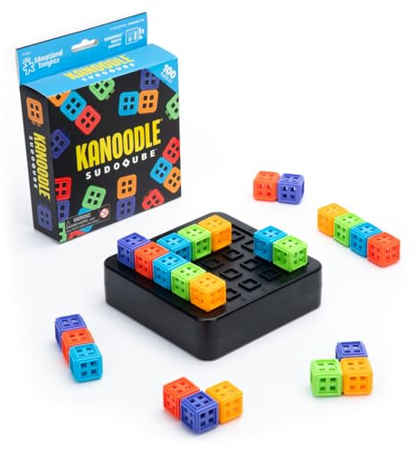 Educational Insights Kanoodle® SudoQube™ - 3D Brain Teaser Puzzle, Sudoku-Spiel für Kinder, Reisespiele, Geschenke ab 7 Jahren