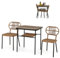 LIFEZEAL Set tavolo da pranzo con 2 sedie per giardino esterno, sedia in rattan PE, tavolo in legno con mensola, telaio in metallo, carico 60/150 kg, mobili da terrazza, patio, piscina