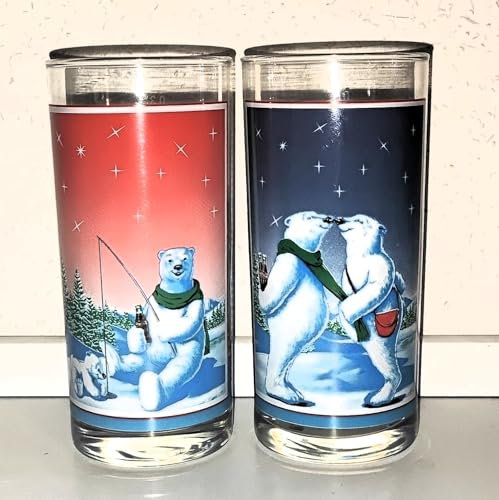 Rahm &AngiesStrickZauber venduto: bicchieri da collezione orsi polari/bicchieri, 2 x 0,3 litri/rari