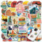 AzureRay Confezione da 50 Adesivi Vintage Impermeabili - Adesivi per Scrapbooking, Valigia, Bambini, Moto, Kindle, Bicicletta, Laptop, Stickers Aesthetic Decorativi