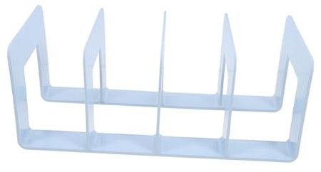 jojofuny Robuste Buchstütze Mit Fächern Großes Fassungsvermögen Abgerundete Ecken Für Sicheren Schutz Stabiler Einteiliger Büro-Organizer Zur Vertikalen Ablage Von Zeitschriften Ordnern