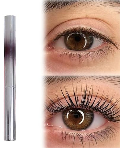 Metallwimperntusche, 2025 Neu Mascara, Wasserfeste Und Dichte Wimperntusche, Bürstenloser Mascarastab Aus Metall, Langlebige Wischfeste Schwarze Wimperntusch (Schwarz, 4g)