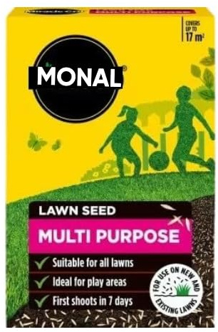 Lawn Seed for New Lawns & Bare Patches – Durable Dwarf & Perennial Ryegrass Blend – Fast-Growing Grass Seed for a Lush Green Lawn – Covers 17m² or 33m² (17m²)