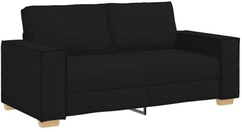 vidaXL 2-Sitzer Sofa Schwarz 180x78x84 cm Stoff