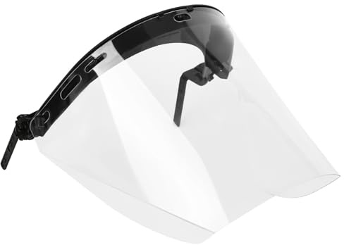 HEARMOR Vollgesichtsschutz für Augen- und Kopierschutz, Polycarbonat-Gesichtsschutzaufsatz zur Ersetzung von Schutzhelmen, Adapter für Schutzhelme und Sicherheitshüte (Transparenter PC-Gesichtsschutz)