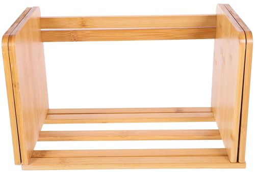 DIYEAH Verstellbares Schreibtischregal in Khaki für CD Aufbewahrung und Makeup mit Platzsparfunktion 32-60cm Höhenverstellbar für Desktop Organisation