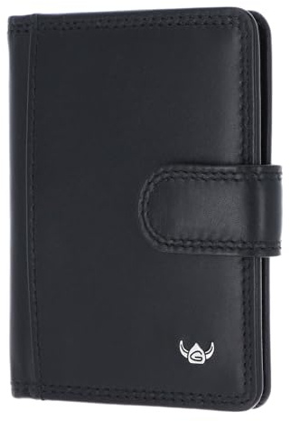 Golden Head Leder Polo RFID Protect Kartenetui mit Riegel 4516 Schwarz
