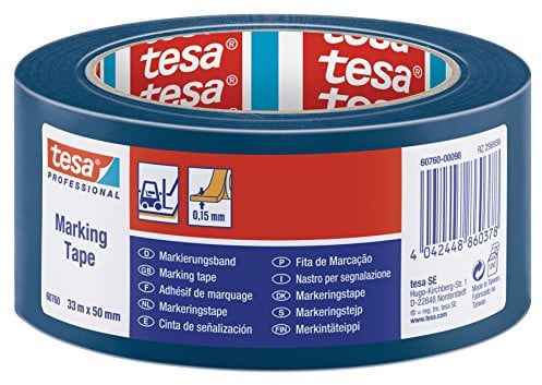 Tesa - Nastro autoadesivo per marcatura pavimenti, 50 x 33 m, blu