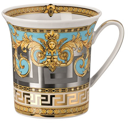 Rosenthal Versace by Henkelbecher, Becher - Tasse - Kaffeebecher - Prestige Gala Bleu - 350 ml - Porzellan