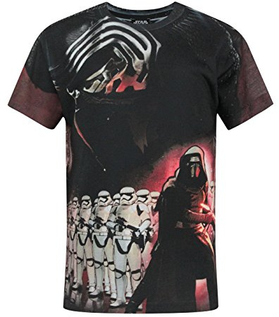 Star Wars Force Awakens Kylo Ren Sublimation Boy's T-Shirt White 3-4 Years