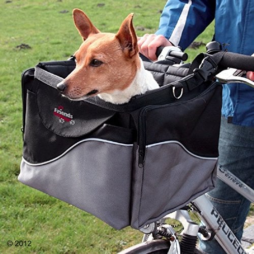 Fahrradkorb für Hunde, Befestigung am Lenker, mit Schultergurt, robust und stabil