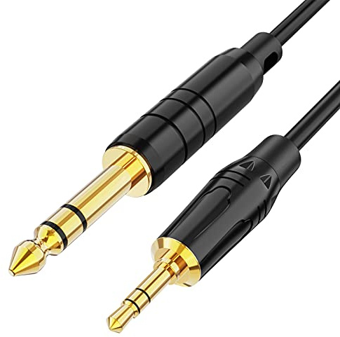 CableCreation 3.5mm to 6.35mm TRS Stereo Audio Cable 2M, 1/8 Male to 1/4 Inch Male TRS Stereo Aux Cord for Steam deck, iPod, Laptop, Phone, home theater, Amplifiers, Speaker, Mixer