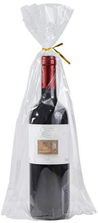 Zwickel Cello Taschen mit Bindebändern – 20,3 x 10,2 x 40,6 cm 8 x 4 x 16 farblos