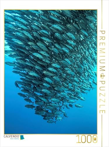 CALVENDO Puzzle Makrelenschwarm - Balicasag Island (Philippinen) | 1000 Teile Lege-Größe 48 x 64 cm Foto-Puzzle für glückliche Stunden