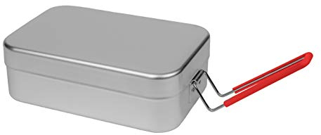 TRANGIA Mess Tin Wiederverwendbarer nachhaltiger Aufbewahrungsbehälter, roter Griff, groß