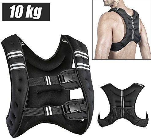 Gewichtweste Trainingsweste Fitnessweste Laufweste Gewichte Weste Laufweste 10kg 36 * 20 * 9cm