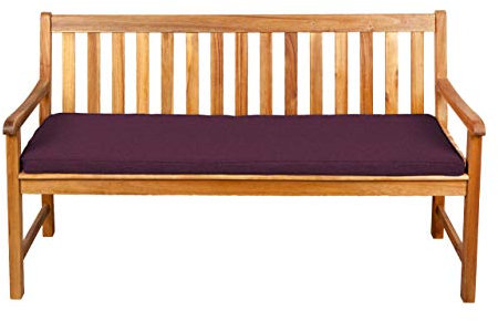 Gutekissen® Sitzkissen für Bank, Gartenschaukeln, Sitz, glatt. FK5 (150x50x5, Violett)