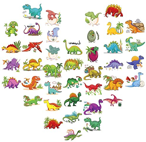 240er Dino Kinder Tattoo,30 Blättter Temporäre Kindertatoo für Dinosaurier Kindergeburtstag Party Mitgebsel Geschenk Mädchen Jungen 40 Design