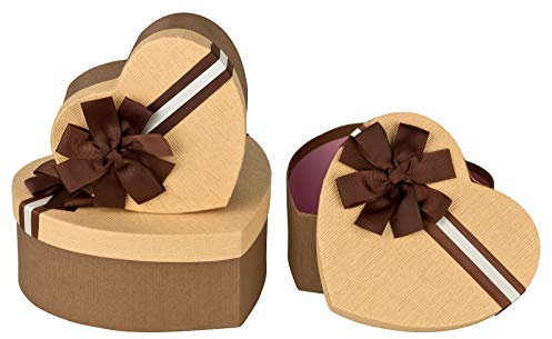 Kleenes Traumhandel - Elegantes Set von 3 Herz-Geschenkboxen (Stil 37)