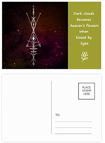 Alien-Muster, Geometrie-Universum, Poesie, Postkarten-Set, Danksagungskarte, Postkarte, Seite, 20 Stück