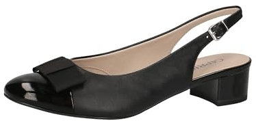Caprice Damen Slingpumps mit Schleife Elegant, Schwarz (Black Comb), 37.5 EU