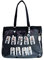 Ita Tragetasche Klares Fenster für Pins Ita Schultertasche Handtasche Anime Schultasche DIY Cosplay Comic Con, Schwarz