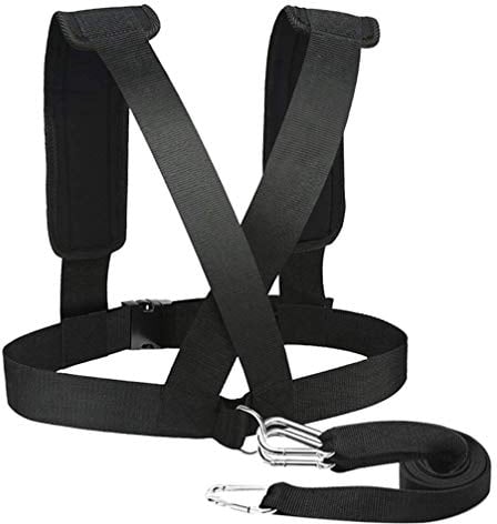 LIOOBO Sprintgurt Fitness Widerstandsbänder Trainingsseil Schultergurt Widerstandstraining Schnelligkeitstraining für Laufen Krafttraining Bodybuilding