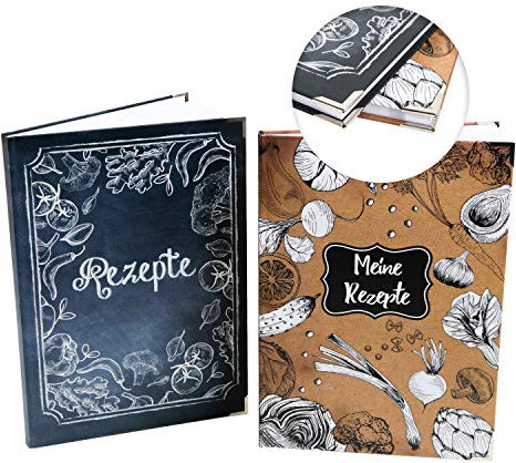 Logbuch-Verlag - Libro de recetas (tamaño grande, para escribir y diseñar, DIN A4, para recetas de cocina DIY, recetas de hornear, como regalo)