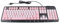 and Black English Keyboard, USB Wired Ultra‑Thin Ergonomic Keyboard, Cute Cartoon Gaming Keyboard, for PC Laptop Desktop Computer, for Game and Office