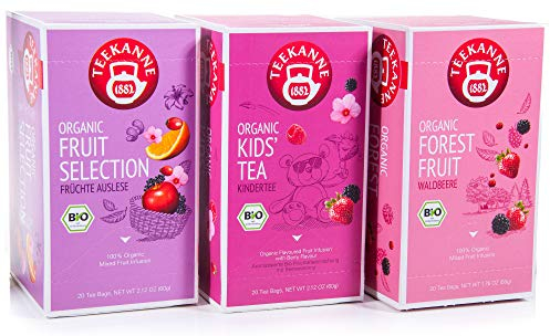 Teekanne Bio Früchtetee - Forest Fruit, Kids' Tea, Fruit Selection (3 x 20 Teebeutel, 170 g)