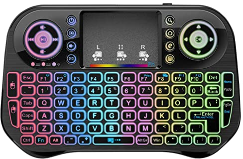 LONGYI i10 Mini Wireless Keyboard, Smart TV Keyboard, Android Keyboard with Touchpad, 2.4G Mini Keyboard for Smart TV Remote Control/PC/Pad/Xbox/Android Box/HTPC, etc