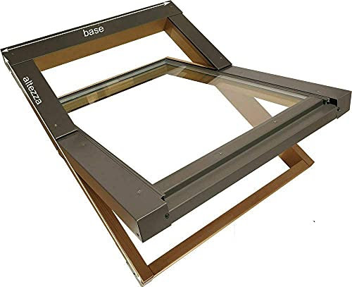 Finestra per Tetto ad Altissimo Isolamento con Garanzia 10 anni. Lucernario Certificato in Legno rivestito Alluminio con Apertura a Bilico Basculante.Vetro Camera Antigrandine di Sicurezza.