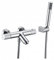 IMEX - Grifería Termostática baño-ducha, Grifo de bañera con sistema TURN CLEAN SYSTEM - Serie LINE Cromo - BTD038-4