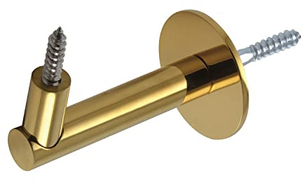 Marchesi Handlaufhalter Rosette und Holzschraube zum Eindrehen - Halterung für Handlauf - Wandabstand 75mm, Edelstahl PVD-beschichtet