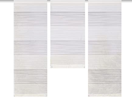 Gabi Kleinfenster-Set, halbtransparenter Stoff, Farbe: Weiß, Größe: 80 x 30 cm