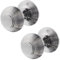 EAI Beehive Door Knobs Satin Chrome | 1 Pair of Reeded Mortice Knobs (55mm) for Internal Doors