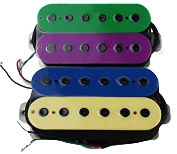 Guyker Guitar Humbucker Pickups - Chameleon Rainbow Neck/Bridge Pickup Set Multicolor Electric Guitar Pickups