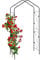 Relaxdays Rosenbogen Metall, Torbogen Garten, HxBxT: 213 x 106 x 41 cm, Stabiler Rankbogen für Kletterpflanzen, schwarz