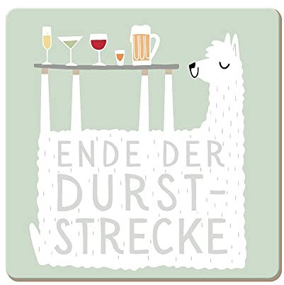 Grafik Werkstatt lustiger Untersetzer aus Kork | Ende der Durststrecke, Bunt