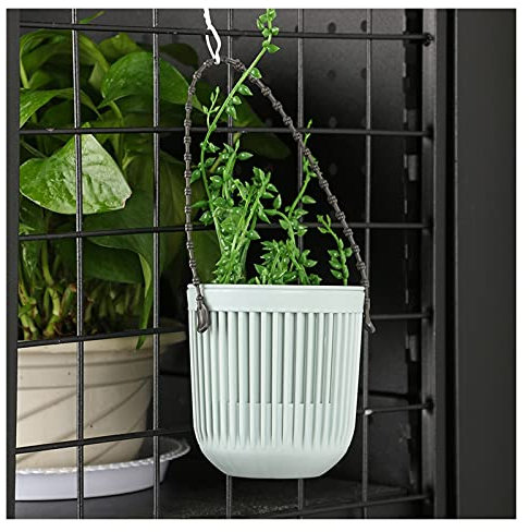 Jardiniere balcon Plastique suspendu planteur créatif simple double couche fleur pot de bureau ornement de bureau panier de vase for jardin décor à la maison intérieur Pot suspendu plante interieur (