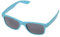 Miobo Sonnenbrillen Party Brillen 1980 style Retro Atzen Nerdbrille Hornbrille Sonnenbrille oder Klarglas Schwarz (Hellblau Sonnenbrille)