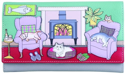 Mala Leather Hamish's House Collection Geldbörse aus Leder, RFID-blockierend, 3646_16, grau, Modern